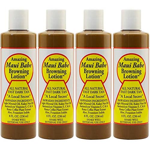Maui Babe Browning Lotion 8 Ounces (Pack of 4)