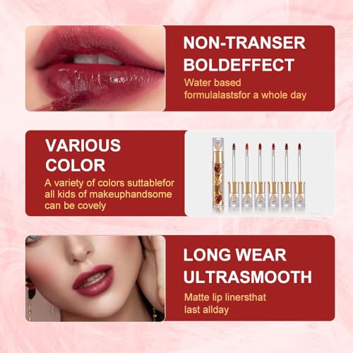 Matte Velvet Lip Stain, Long-Lasting Lip Tint, Waterproof Non-Sticky Lip Color, Transfer-Proof Smudge-Proof Lip Stain, Cloud-Like Soft Blurring Texture with Misty Velvet Finish, Rosewood Nude-81A