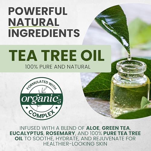 Tea Tree Oil Soap Body Wash with Peppermint for Foot & Body, Antifungal & Antibacterial Support Cleanser, Helps Soothe Ringworm, Athlete¡¯s Foot, Jock Itch, Acne & Body Odors