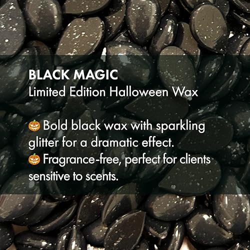 Italwax Black Magic - 0,45Kg / 1lb - Hard wax beads for hair removal - Scent free - Synthetic formulation ideal for sensitive skins - Recommended for Bikini Area and Armpits