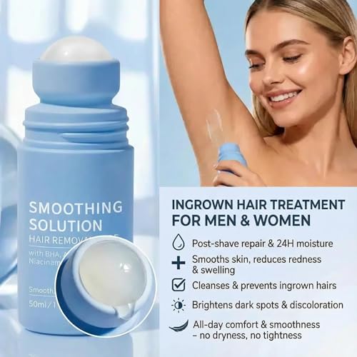Ingrown Hair Treatment Serum ? Smoothing Solution for Razor Bumps & Hair Removal Aftercare | Hydrating Care for Underarms, Legs, Bikini Line & Arms