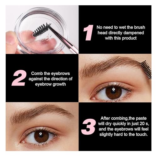 VIOLA HOUSE Brow Styling Wax, Eyebrow Soap, Long-lasting Waterproof Eye Brow Gel, 4D Feathery Eyebrow Soap Kit With Brush-0.49oz