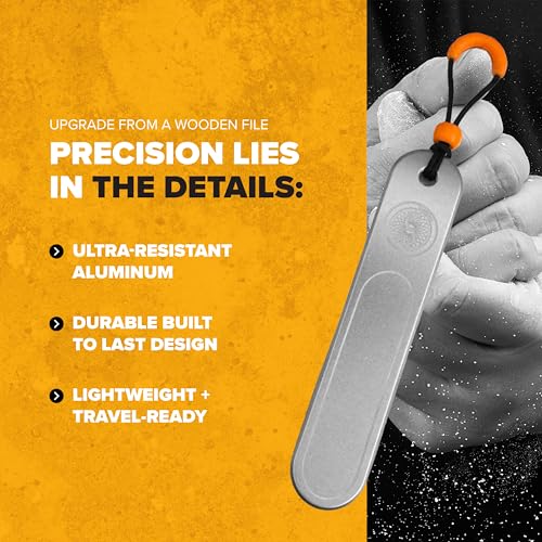 Climbskin Aluminium Skinfile - Precision Callus File for Hands and Fingers - Includes 10 Adhesive Refill Pads - Ideal for Climbing, Weightlifting, and Gymnastics