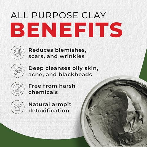 Powerful Deep Pore Cleansing Calcium Bentonite Clay by Mayan Magic Mud for Unisex - 16 oz Cleanser