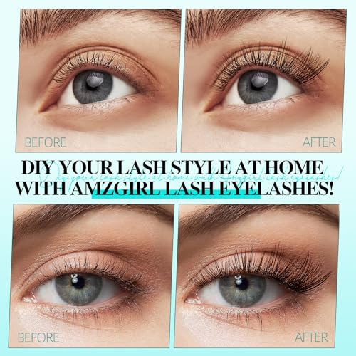 Lash Clusters 144Pcs Eyelash Extension Midnight Lashes Extensions Natural Cluster Lashes for Individual Eyelashes Extension by AMZGlRL(D-Mix8-16mm)