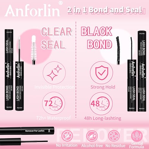 Lash Extension Kit 320pcs Volume Lash Clusters 10-20mm Eyelash Extension Kit 50D DIY Lash Extension Kit Individual Lashes with Lash Bond and Seal, Remover, Lash Tweezers and Lash Brushes