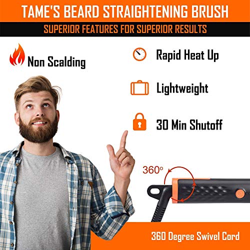 Tame's Easy Glide Beard Straightener and Tame's Beard Armor Heat Protection Spray - Bundle and Save