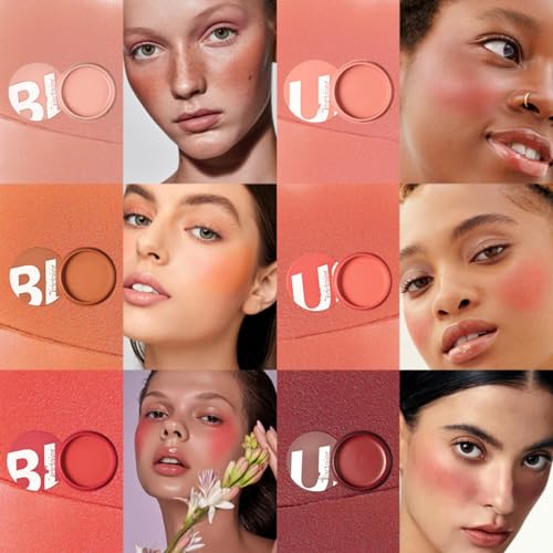MAEPEOR Cream Blush 9 Color High-Pigmented Smooth Buildable Face Blush Long-Lasting Natural Look Blusher (Color 05)