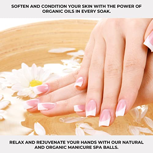 Ginger Lily Farms Botanicals Manicure Spa Balls Ocean, Manicure Soak Balls Replenishes Moisture, Softens and Conditions Skin, 8 Ounces, 80-Count