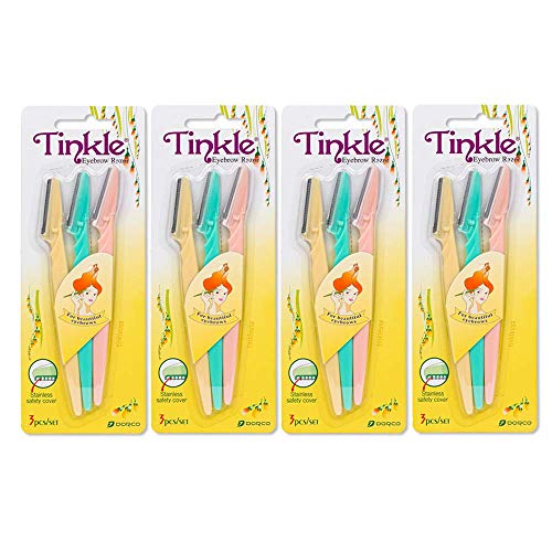 Tinkle Dorco Beauty & Grooming Bundle - Tinkle Dermaplaning Tool & Line-Up Razor, Complete Facial Hair Management Kit (18 Blades)