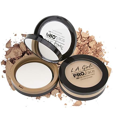 L.A. Girl PRO.Face Matte Pressed Powder, Warm Caramel GPP612 (Pack of 3)