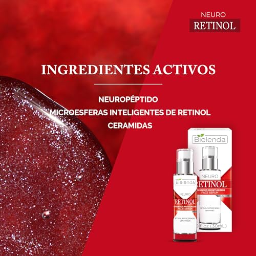 Bielenda Neuro Retinol - Face Serum Advanced Repair - Lifts And Tightens The Skin - Smooths Wrinkles - Evens Out Skin Tone, Restores Vitality - Neuro Retinol Face Serum Rejuvenating Day/Night - 30 ml