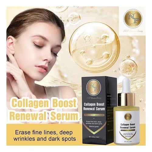 Collagen Boost Renewal System - Medical Grade Advanced Aging Serum for Fine Lines, Wrinkles, and Dark Spots, 1 oz.
