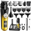 6-in-1 Hair Clipper Beard Trimmer for Men, IPX6 Waterproof Electric Shaver Razor&Cordless Hair Clipper Grooming Kit Hair Trimmer for Nose, Body, Face and Mustache, Gifts for Men