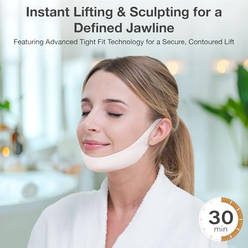 V Line Lifting Neck & Chin Mask ? Jawline Shaper & Double Chin Reducer ? Face Lift & Skin Tightening ? Retinol, Collagen, Hyaluronic Acid & Aloe Vera ? Anti-Aging Neck Firming Mask ? 5 Pack