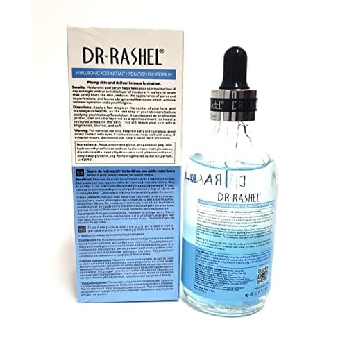 Dr Rashel Hyaluronic Acid Instant Hydration Primer Serum | Hydration, Moisturizer - Anti-Aging And a Youthful Glow, Size 100ML (3.38 FL Oz) Pack of 1