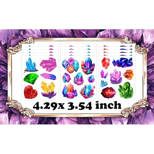 168 Pcs Gem Theme Tattoos Temporary Stickers Geology Crystal Diamond Birthday Party Favors Supplies Decorations Tattoo