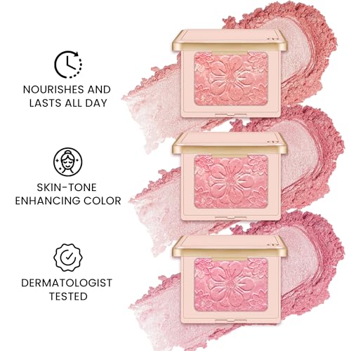 Matte Blush Palette for Cheek Makeup, Lightweight, Highly Pigmented, Long-Lasting, Waterproof, All-Day Wear (01)