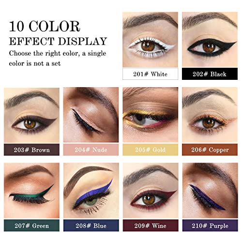 2-in-1 Gel Eyeliner Set, Tattoo Eyeliner Waterproof Smudge Proof Gel Cream Eye liner Pot with Brush, High Pigment Eye Makeup for Women (Black)