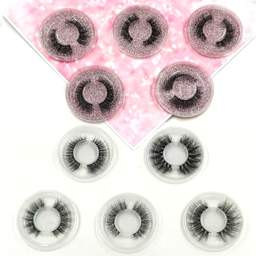 Eyelashes Natural Looking Fluffy False Eyelashes Mink 15mm Bulk Wispy Lashes 20 Pairs (H2£©