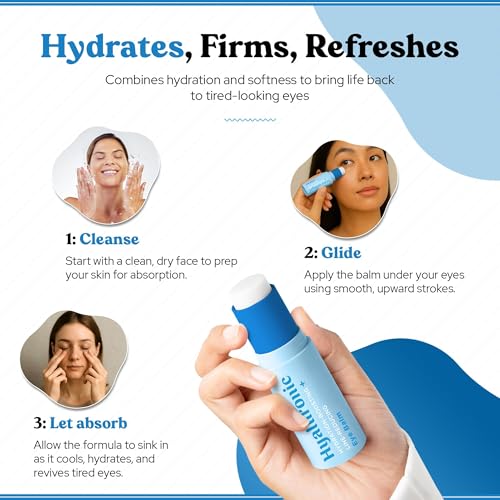 Bella Bliss Hyaluronic Eye Balm ? Hydrating Under Eye Cream for Fine Lines, Puffiness & Dryness ? Anti-Aging Formula ? With Hyaluronic Acid ? Made in Korea ? 0.35 oz / 10g ? Pack of 2