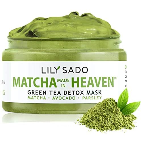 LILY SADO MATCHA MADE IN HEAVEN¢â Green Tea Matcha & Avocado Face Mask - Natural Organic Vegan Facial Mask - Anti-Aging Antioxidant Defense Against Acne, Blackheads & Wrinkles ? Get Visible Results