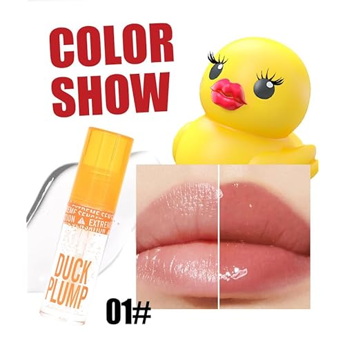 High Pigment Plumping Lip Gloss with Spicy Ginger, Vegan Lip Makeup, Hydrating Plumping Booster Moisturizing Volumizing Lip Gloss