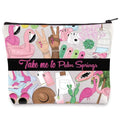 WZMPA Palm Springs Travel Cosmetic Bag Palm Springs Vacation Gifts Take Me To Palm Springs Palm Zipper Pouch Bag Palm Springs Merchandise (To Palm Springs)