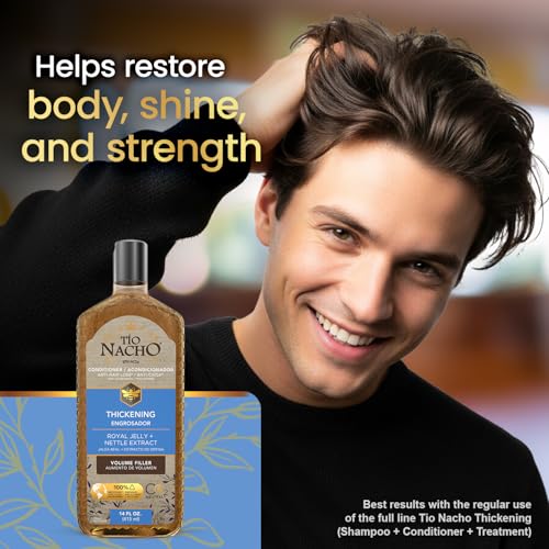 Tio Nacho Thickening Conditioner with Royal Jelly and Natural Extracts ? Hair Loss Conditioner for Men and Women ? Volumizing Formula for Fine, Thinning Hair, Paraben & Sulfate Free, 14 Fl Oz (3 Pack)