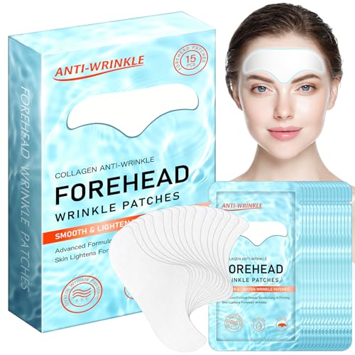 Forehead Wrinkle Patches 15 PCS - Smooth Fine Lines & Wrinkles, Anti-Wrinkle Patches with Hydrolyzed Collagen with Aloe, for Wrinkle Removal, Firming, Hydrating Skin Care - New Version 6