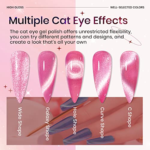 12 PCS 9D Cat Eye Gel Polish + 12 PCS Neon Magnet Gel Polish