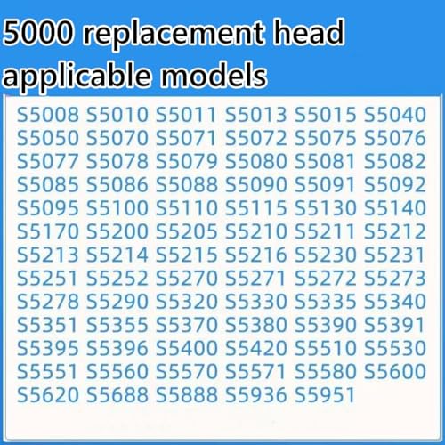 Sh50/52 replacement blades Compatible with Philips Series 5000 Electric Shavers, Whole Replacement Head Compatible with Norelco Razor Series S5000 All Models S5252 S5270 S5271 More