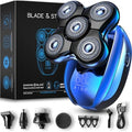 Blade & Stone¢ç Head Shaver for Men HS505-BB | Diamond-S-Blade¢ç | MIMO Net Technology for Superior Skin Comfort | 8500 RPM Durable Motor, USB-C Rechargeable - Big Blue