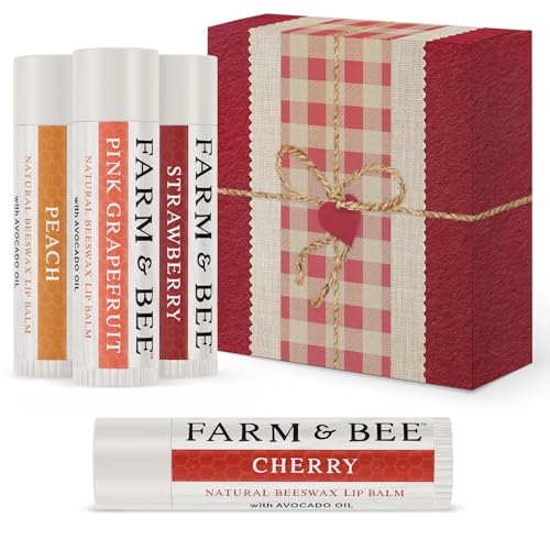 Natural Lip Balm ? Gifts for Wife, Husband, Boyfriend, Girlfriend, Women, Men - Organic & Natural Ingredients - Moisturizing Lip Chapstick - Great Gift Idea for Valentines Day - 0.15oz (Pack of 4)