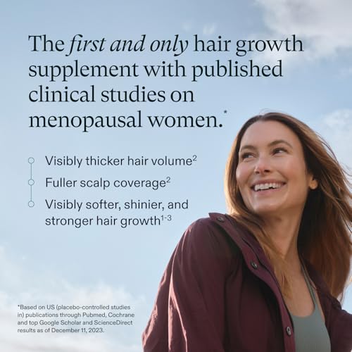 Nutrafol Women's Hair Growth Supplements, for Women 18-44 Years Old, Clinically Tested for Visibly Thicker, Stronger Hair, 100% Vegan Ingredients, Dermatologist Recommended - 1 Month Supply, 1 Pouch