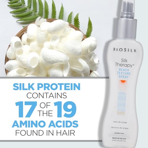 BioSilk Beach Texture, Styling Salt Spray for Natural Waves & Texture, Sulfate, Paraben, & Cruelty-Free, 5.64 oz