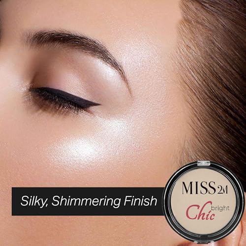 Chic Bright Powder Highlighter and Illuminator, Shimmery Highlighter, Baked & Pressed Contour Shimmer Powder: 40 Pure Light, 0.33 Oz
