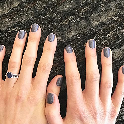 Dazzle Dry Nail Lacquer (Step 3) - Anticipation - An opaque dark slate gray with purple undertones. Full coverage cream. (0.5 fl oz)