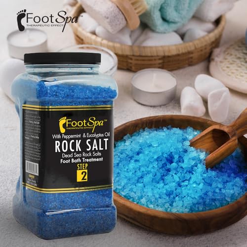 Detox Foot Soak Pedicure and Bath Salt, 128 Oz - Made with Dead Sea Salts, Eucalyptus and Peppermint Oil - Hydrates, Softens and Moisturizes