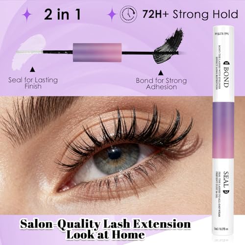 640pcs Eyelash Clusters 9-16mm 30D+40D+50D+60D D Curl Soft Lightweight Fluffy Wispy Individual Lashes DIY Kit with Bond and Seal, Tweezers for Beginners Natural Full Volume At Home Extension