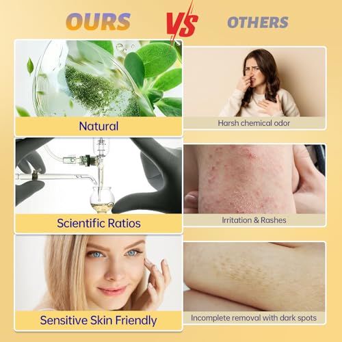 5 Min Facial Hair Removal For Women with Soothing Cream, Painless & Gentle Sensitive Skin Hair Removal Cream for Chin & Upper Lip & Cheeks (4.06 Fl Oz)