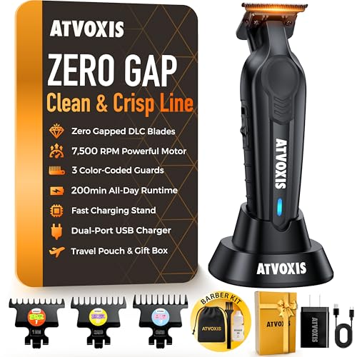 Hair Trimmer for Men, Trimmers for Barbers, Zero Gapped T Liners Clippers, T Blade Trimmer, Line Up Shape Up Edgers Clippers for Men