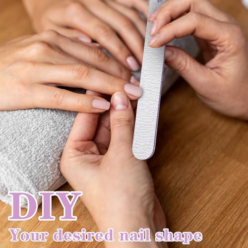 200 Pcs Nail Files 100/180 Grit Double Sides Emery Boards Reusable Nail Files for Acrylic Nails Professional Manicure Tools for Natural Nails Acrylic Nails Home and Salon Supplies (Oval)
