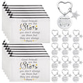 Paterr 24 Pcs Friend Gifts for Women Friendsgiving Makeup Bags Friendship Keychains Galentines Valentine Gifts for Friends Bulk Cosmetic Bags with Zipper for BFF Bestie Birthday Decorations(Star)