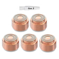Gen 3 Replacement Heads for New Flawless Facial Hair Remover, Double Ring Floating head for Flawless Generation 3 Shaver, 5 Count