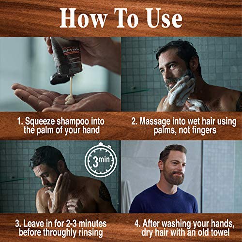 Just for Men Control GX Grey Reducing Beard Wash with Keratin, 4 Fl Oz (Packaging May Vary) - 6 Pack