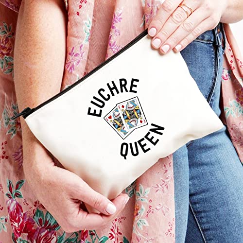 XYANFA Euchre Queen Funny Euchre Makeup Bag Euchre Player Gift Euchre Game Gift for Grandma (EUCHRE QUEEN)