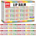 AZEN 200 Pack Lip Balm, Natural Lip Balm Bulk, Lip Care Product, Moisturizing Lip Balms for dry cracked lips, Valentines Gifts Easter Basket Stuffers - 12 Flavors