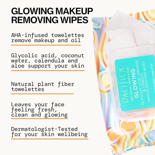 Pacifica Underarm Deodorant Wipes & Makeup Remover Face Wipes Bundle ? Aluminum-Free Odor Control & Facial Cleansing Towelettes, 2-Pack (30ct Each, 60 Total) ? Vegan, Cruelty-Free Travel Essentials