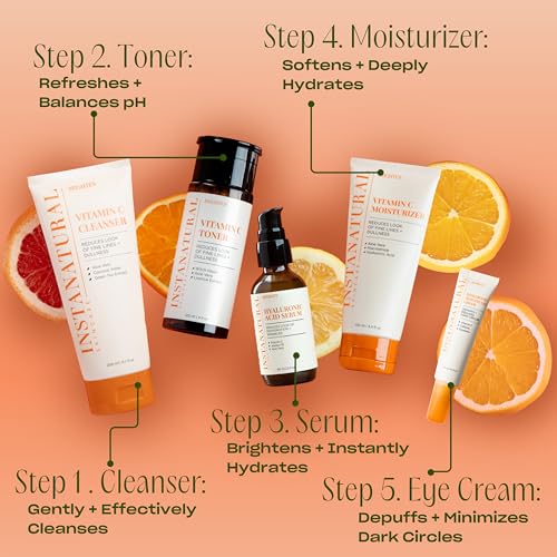 InstaNatural Hyaluronic Acid Eye Gel Cream, Hydrating Under Eye Cream for Women & Men, Decreases Puffiness, Dark Circles and Wrinkles, with Vitamin C, Caffeine, Squalane & Peptides, 0.5 Fl Oz